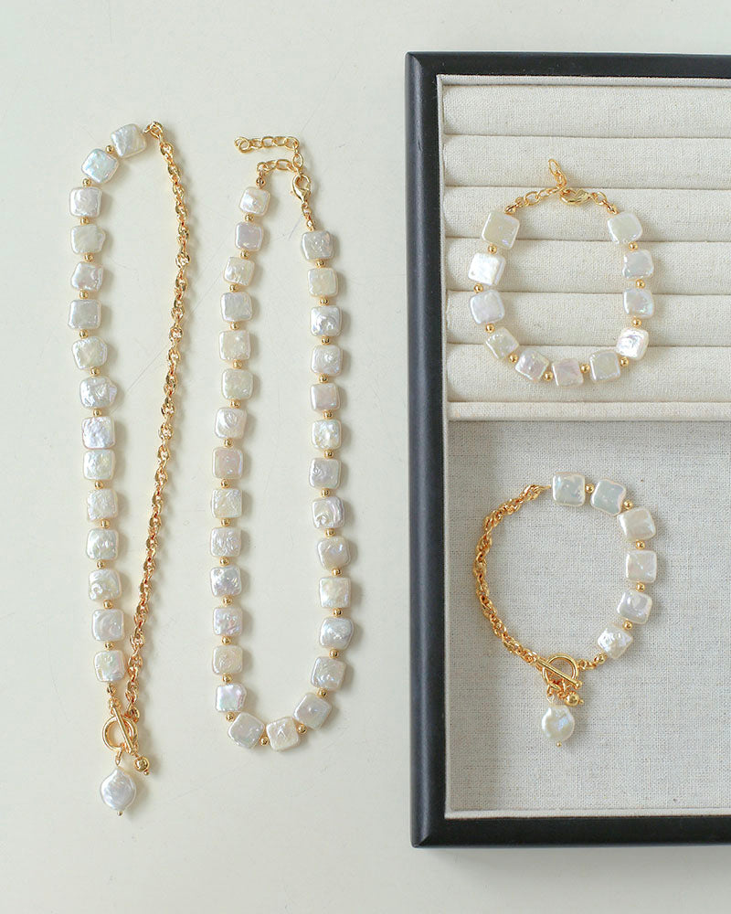 Square Pearl Necklace