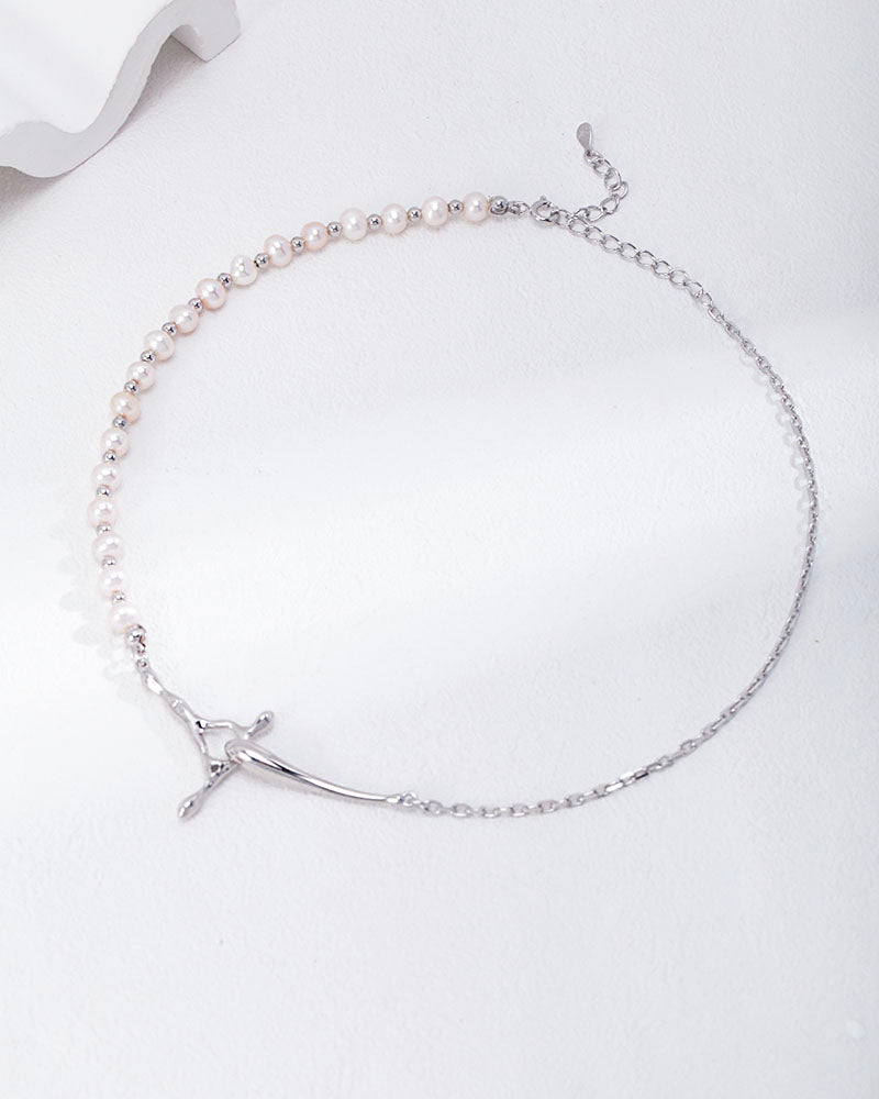 Whispering Waves Pearl Necklace