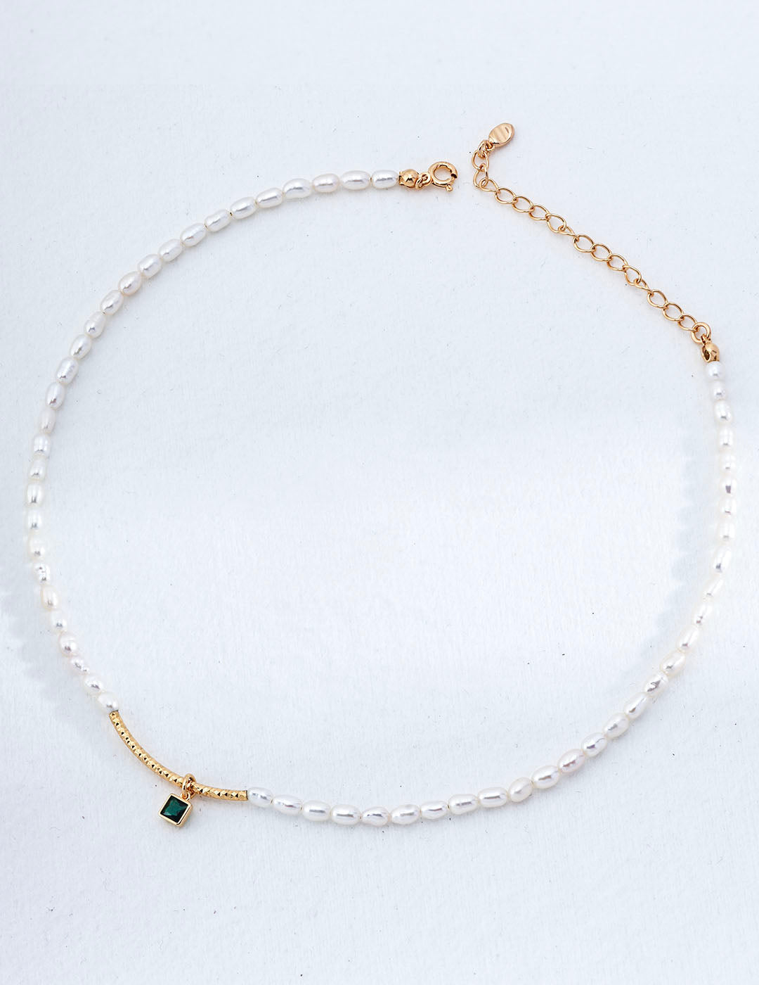 Pure Grace Emerald Drop Necklace