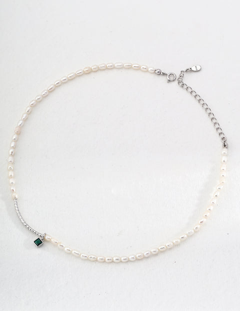 Pure Grace Emerald Drop Necklace