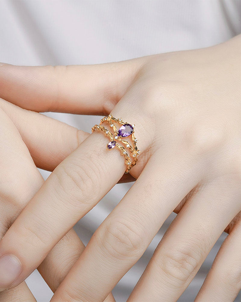 Amethyst Ring Set