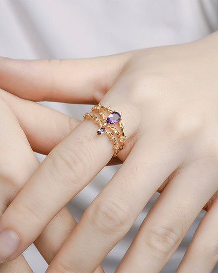 Amethyst Ring Set