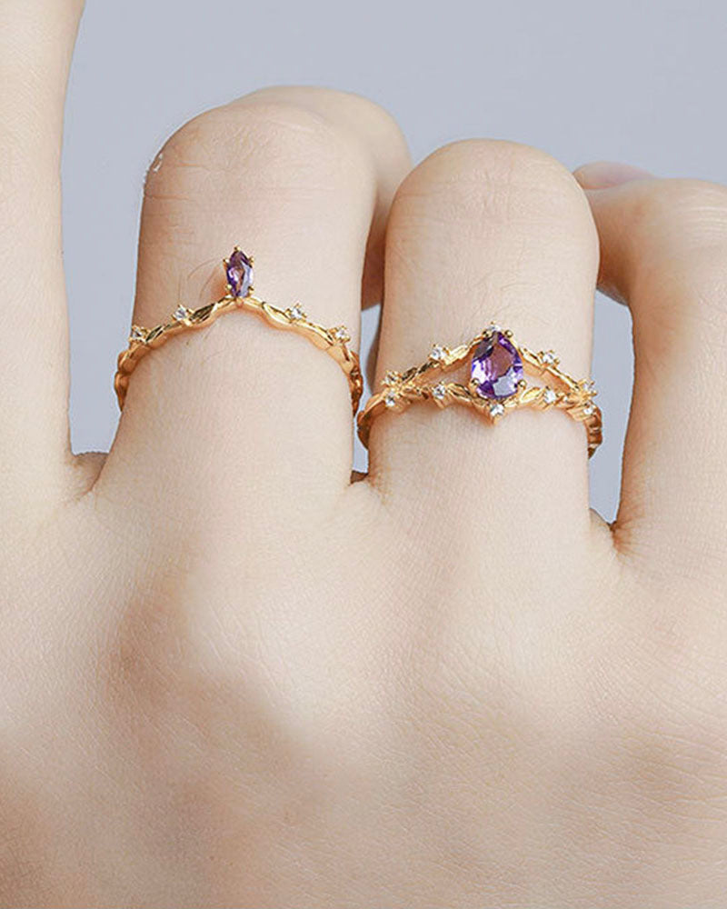 Amethyst Ring Set