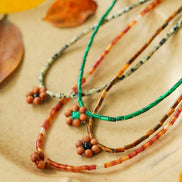 Autumn Blossom Beaded Necklace