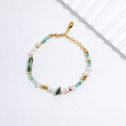 Aventurine Bead Pearl Bracelet