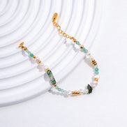 Aventurine Bead Pearl Bracelet