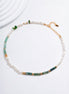 Aventurine Bead Pearl Necklace