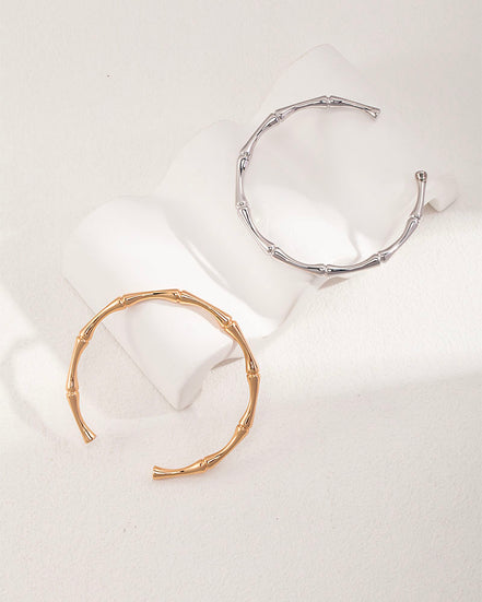 Bamboo Joint Cuff Bracelet