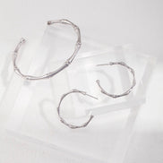 Bamboo Joint Hoop Earrings