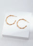 Bamboo Joint Hoop Earrings