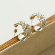 Blooming Hoop Earrings