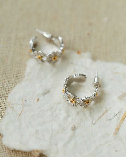 Blooming Hoop Earrings