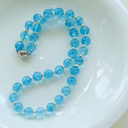 Blue Crystal Beaded Necklace