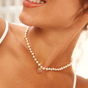 Blush Pearl Heart Necklace