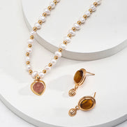 Blush Pearl Heart Necklace