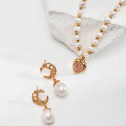 Blush Pearl Heart Necklace