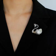 Celestial Swan Brooch