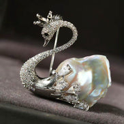 Celestial Swan Brooch