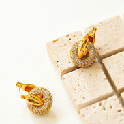 Diamond Double Hoop Earrings