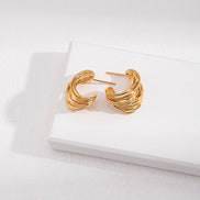 Coiled Wire Stud Earrings