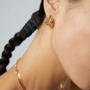 Coiled Wire Stud Earrings