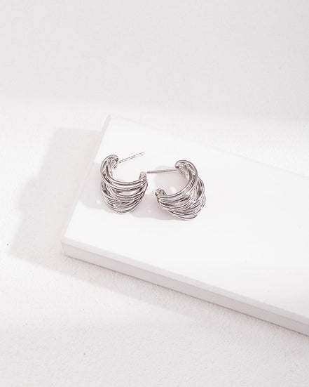 Coiled Wire Stud Earrings