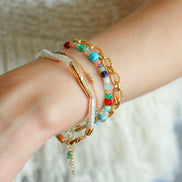 Colorful Gemstone Bead Bracelet