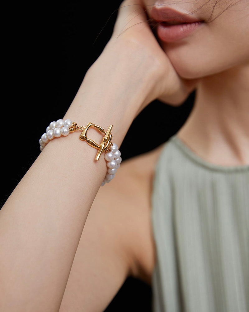 Double Grace Pearl Bracelet