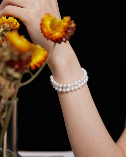 Double Grace Pearl Bracelet