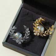 Elysian Pearl Wreath Brooch