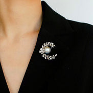 Elysian Pearl Wreath Brooch