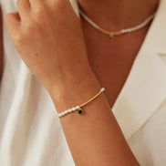 Pure Grace Emerald Drop Bracelet