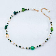 Emerald Harmony Beaded Necklace