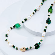Emerald Harmony Beaded Necklace