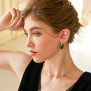 Emerald Arc Hoops