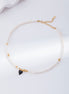 Enamel Heart Pearl Beaded Charm Necklace