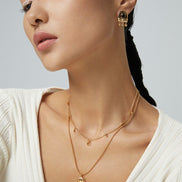 Engraved Petal Pendant Necklace