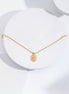 Engraved Petal Pendant Necklace