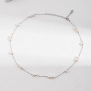 Floating Pearl Charm Choker
