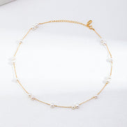 Floating Pearl Charm Choker