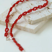 Gemstone Beaded Knitted Choker