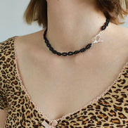 Gemstone Beaded Knitted Choker