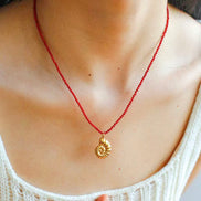 Gemstone Conch Pendant Necklace