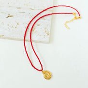 Gemstone Conch Pendant Necklace