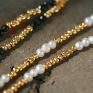 Mini Golden & Pearl Beads Choker