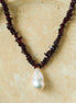 Gemstone Pearl Pendant Necklace