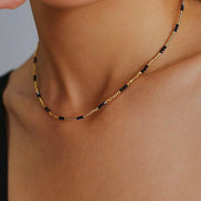 Mini Golden & Pearl Beads Choker