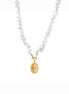 Gold Coin Irregular Pearl Necklace