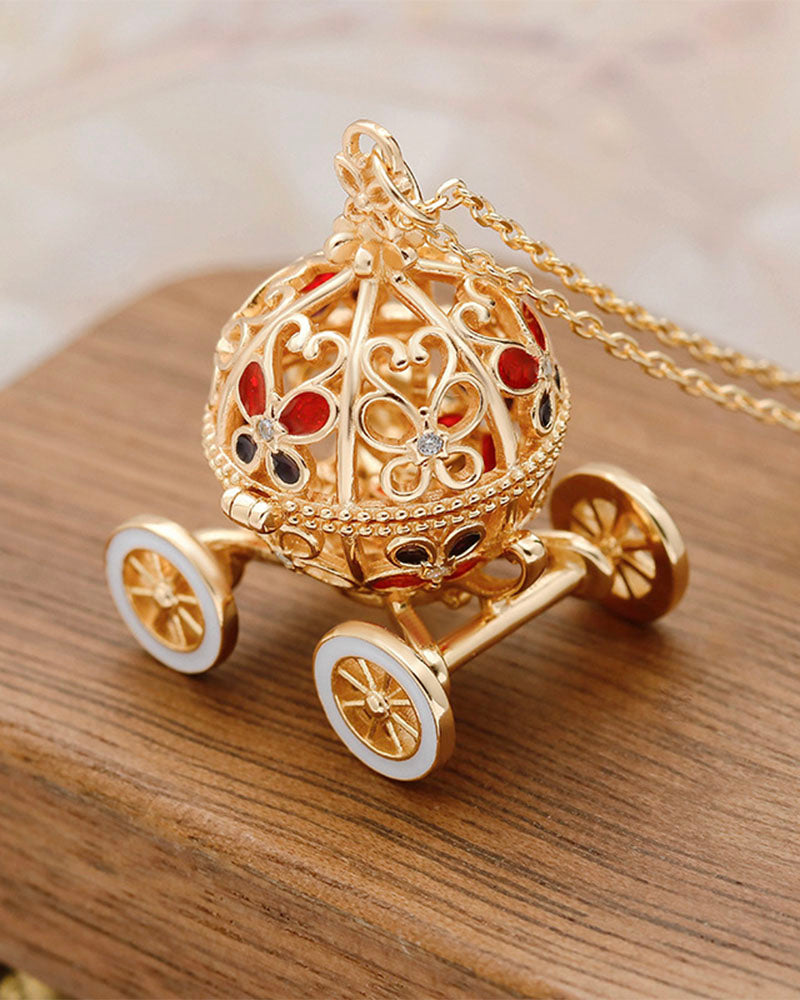 Gold Pumpkin Carriage Pendant