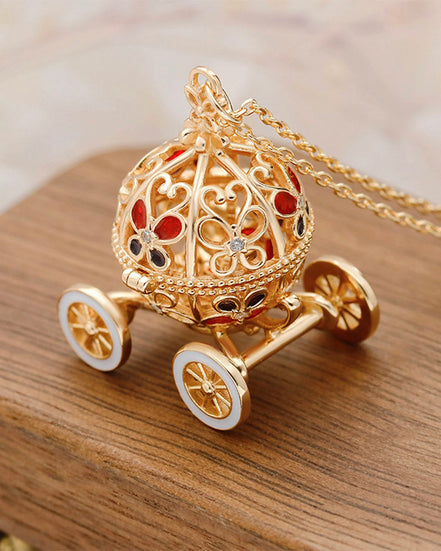 Gold Pumpkin Carriage Pendant